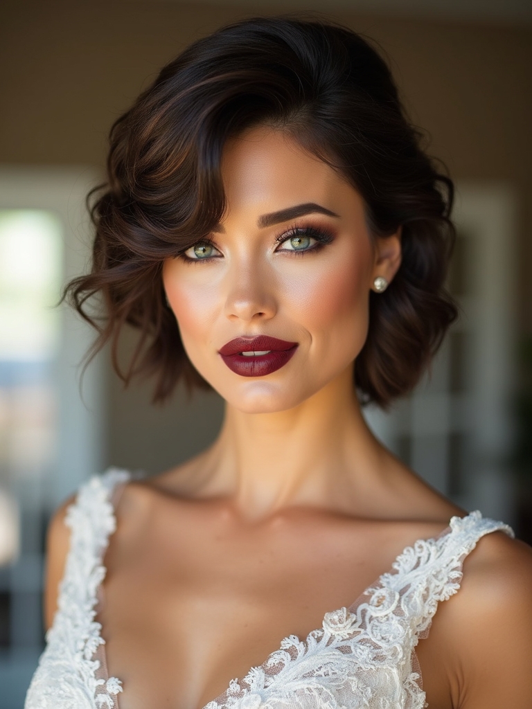 short hairstyles for brides