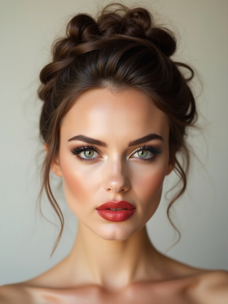 show stopping braided and pinned buns