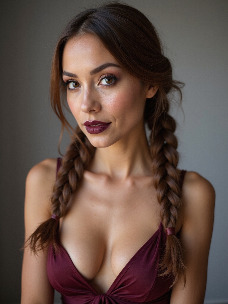 side braid wrapped low chignon