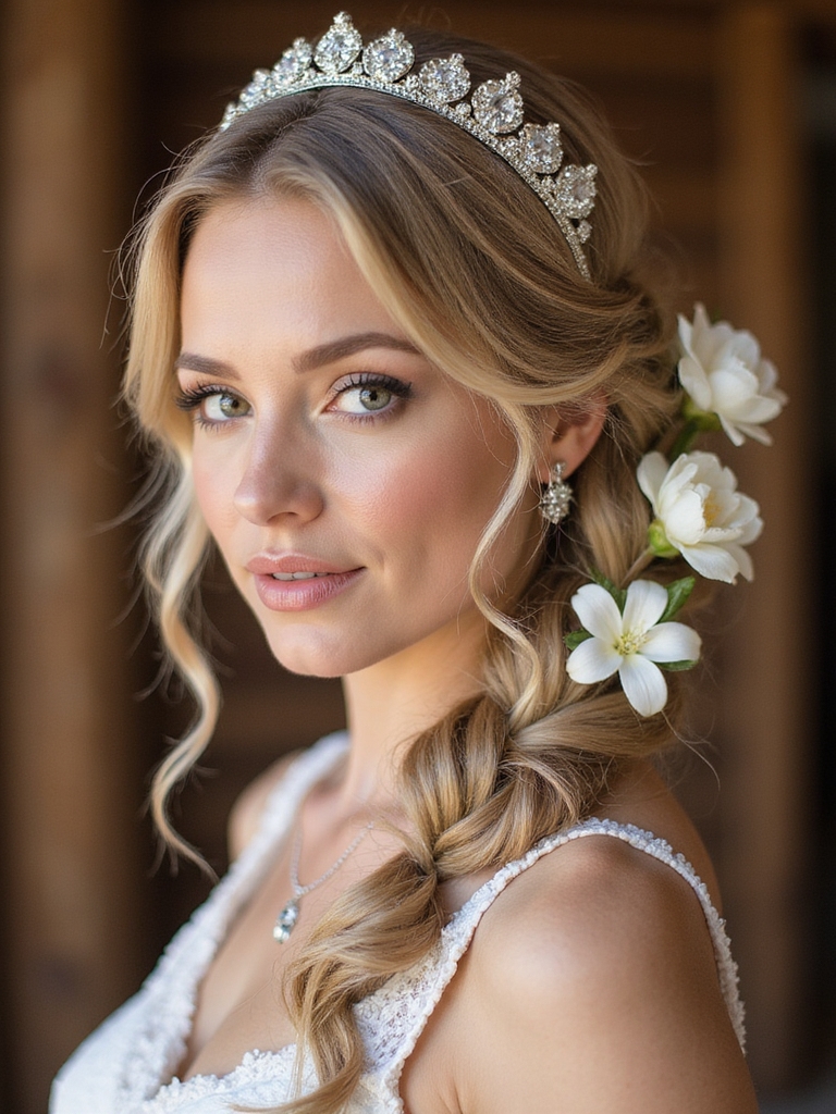 side french braided crown