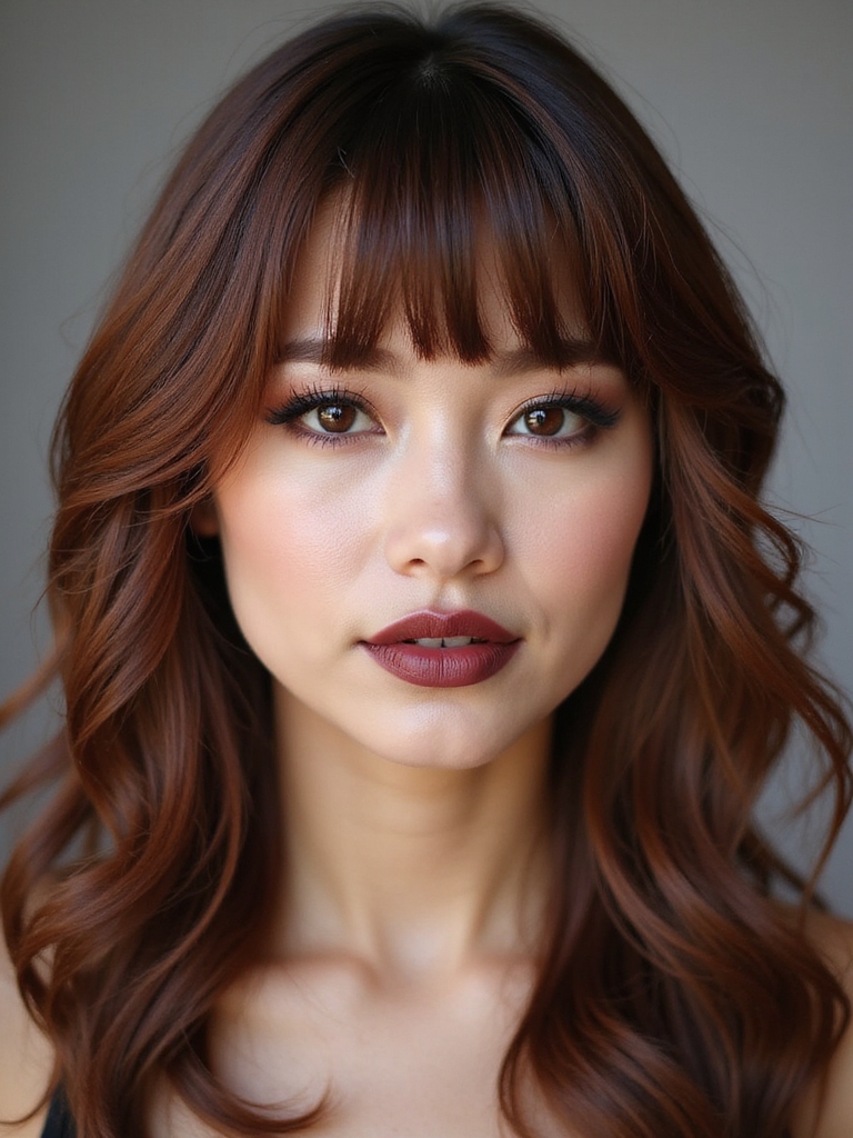 side swept angled fringe lift