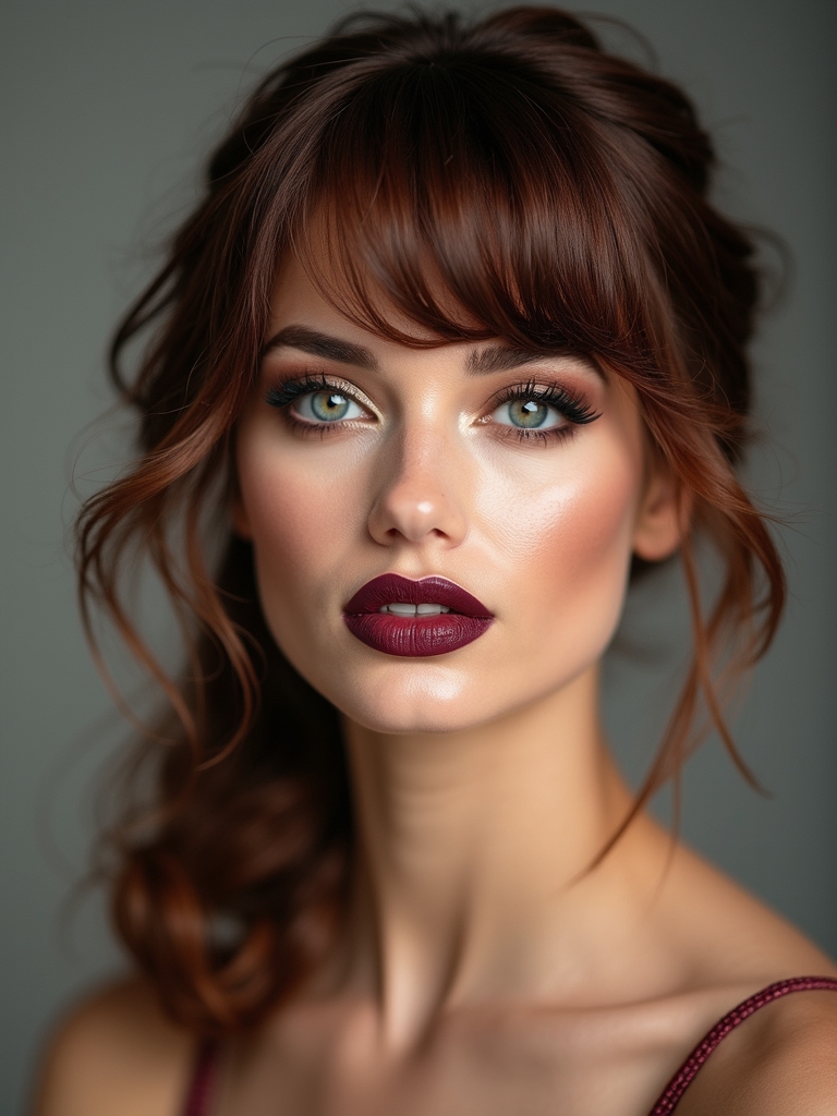 side swept bangs soften angles