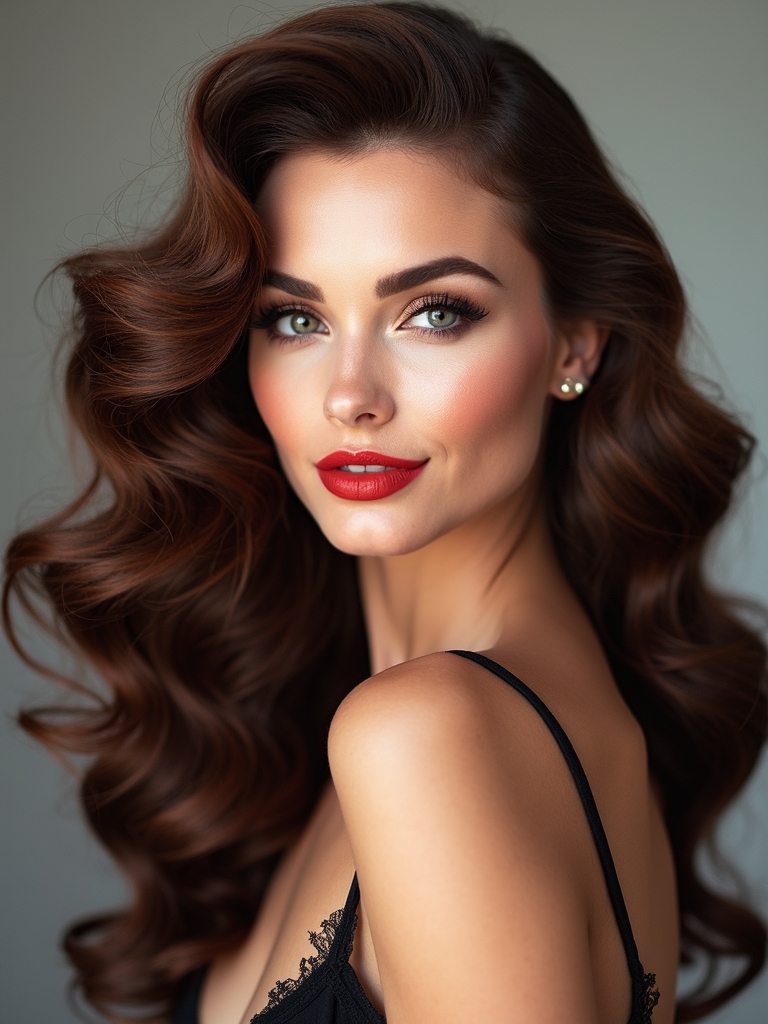 side swept jeweled old hollywood