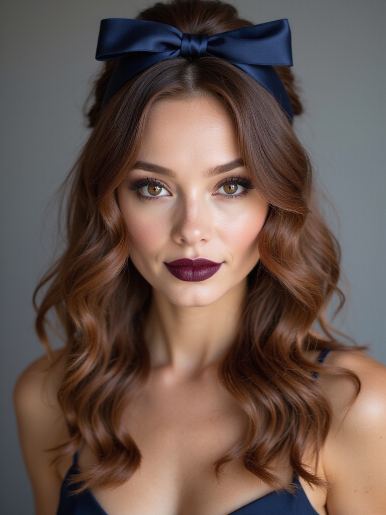 silk ribbon half up detail
