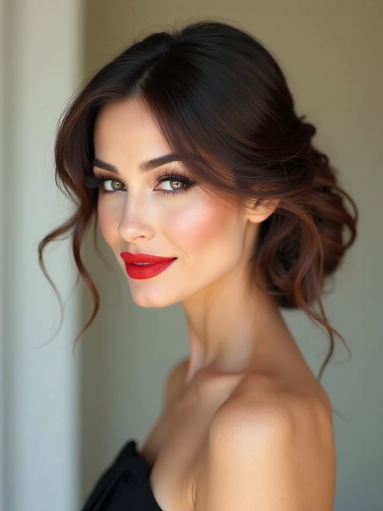 simple elegant bridal party hairstyles