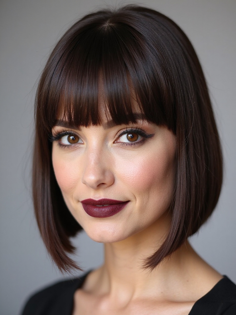 sleek bob with shine