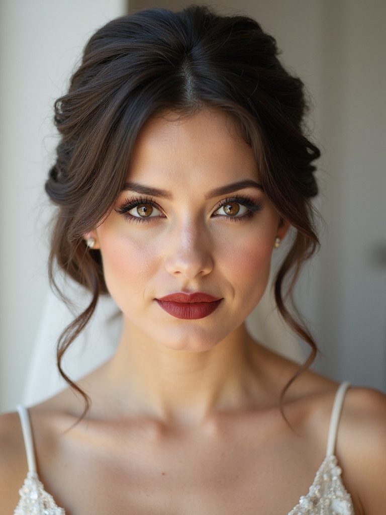 sleek braided low bun