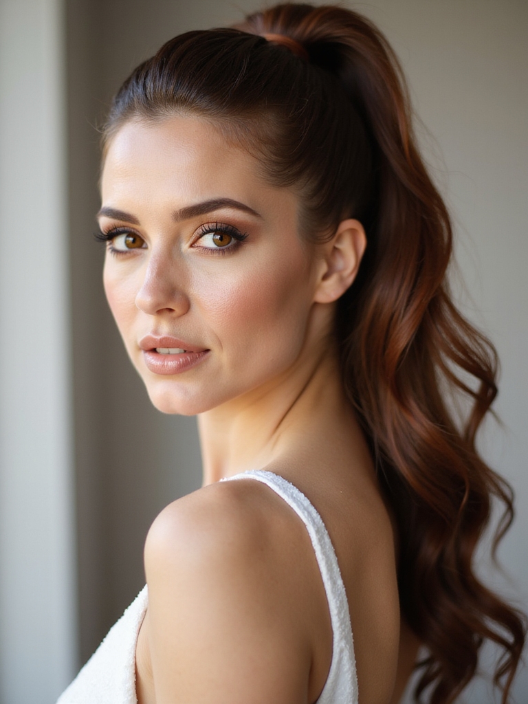 sleek cascading ponytail promise