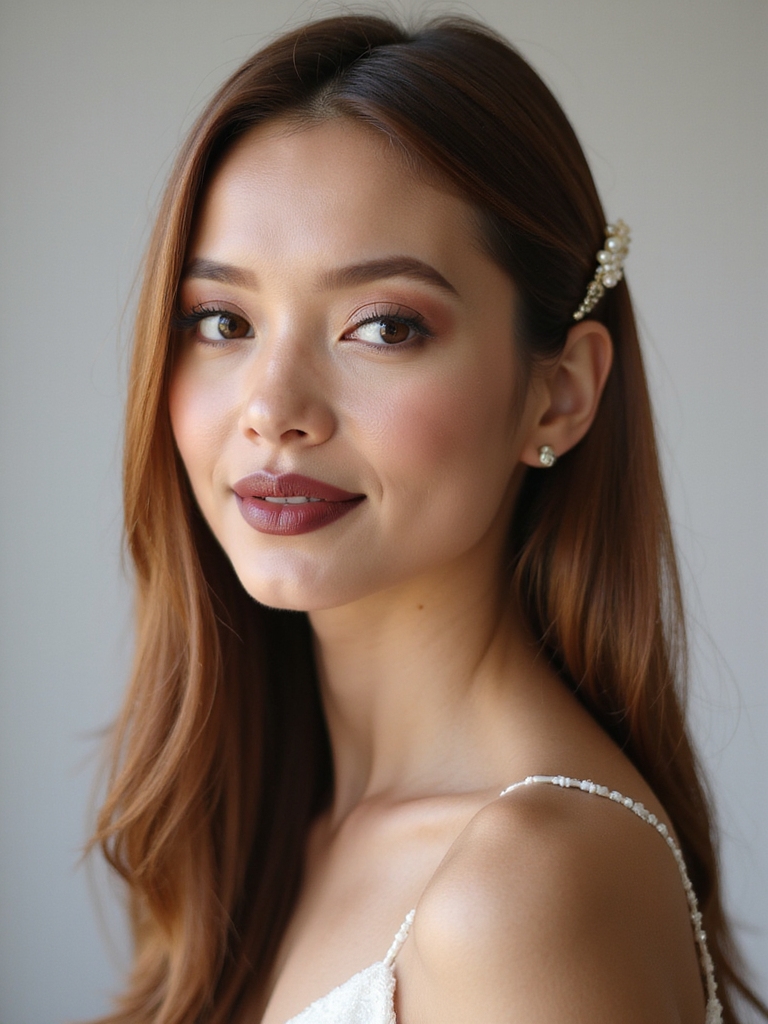 sleek glossy minimalist bridal lengths