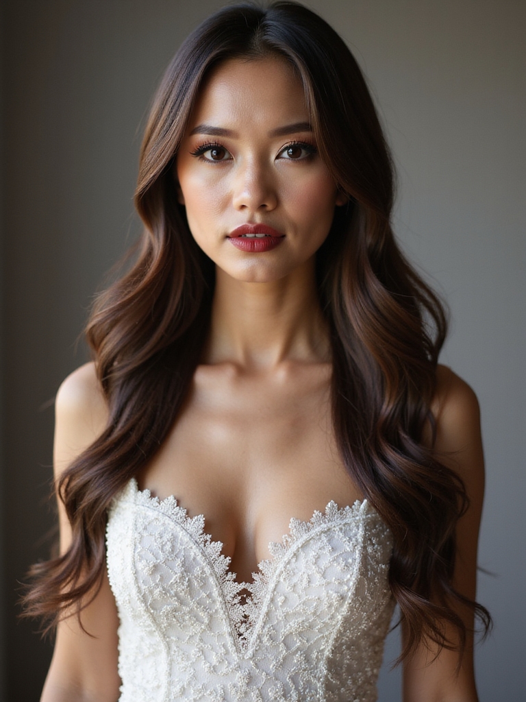 sleek glossy modern wedding hairstyles