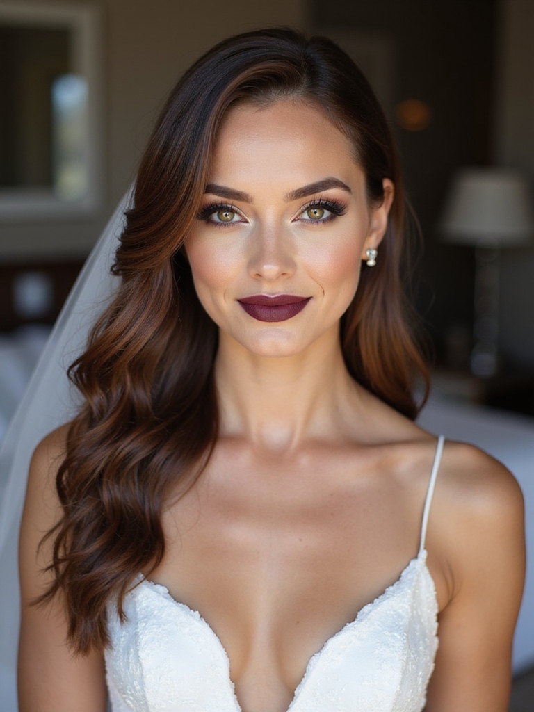 sleek half up hairstyle