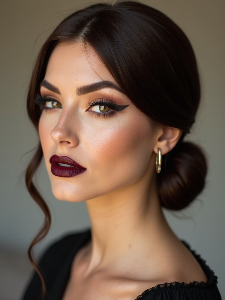 sleek low bun elegance
