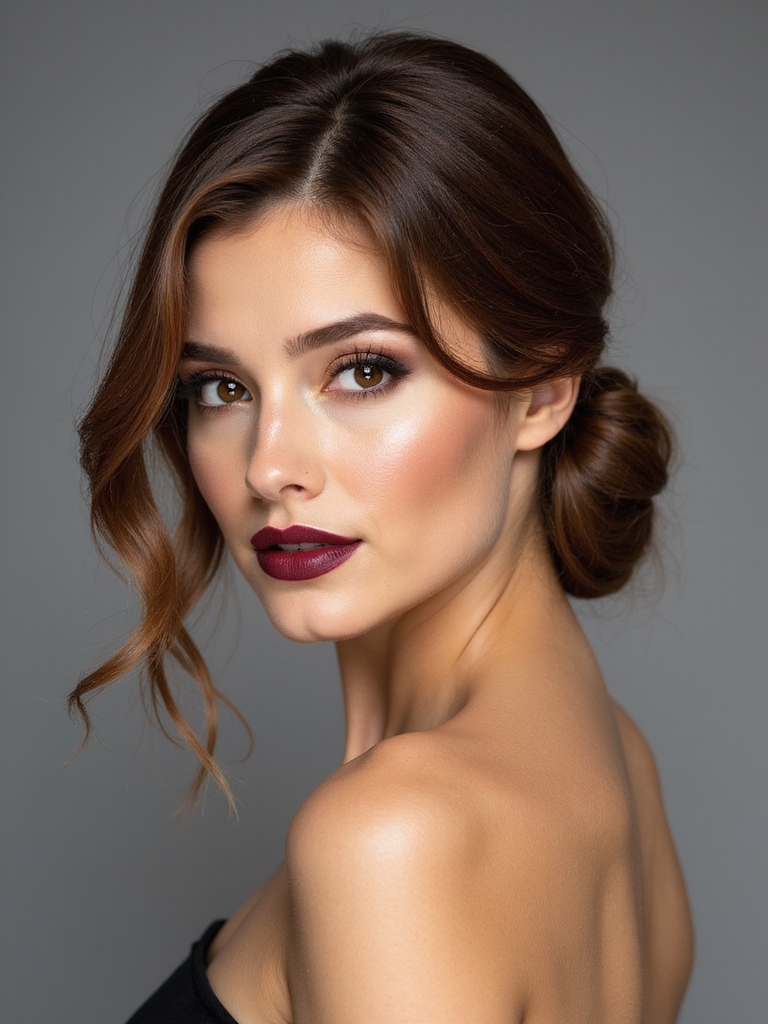 sleek low bun elegance