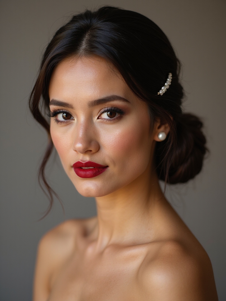sleek low bun elegance