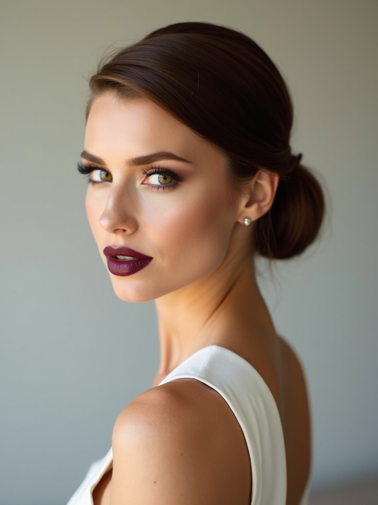 sleek low bun elegance