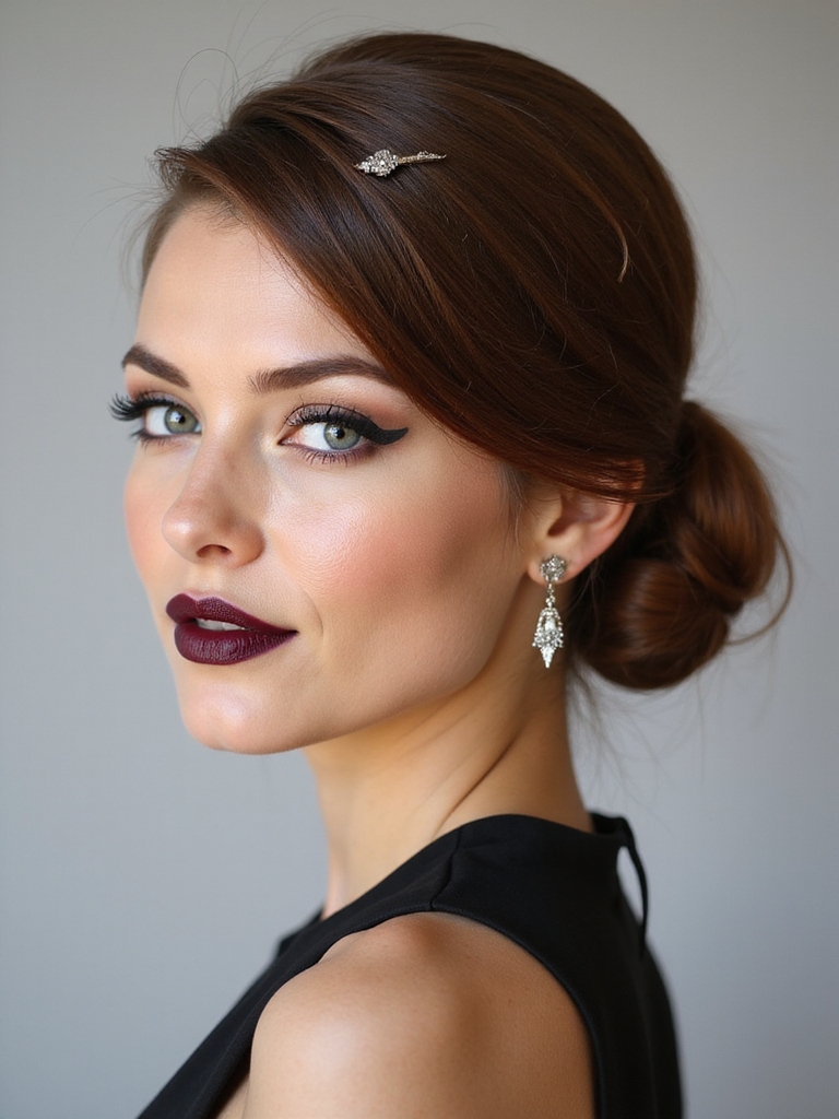 sleek low bun elegance