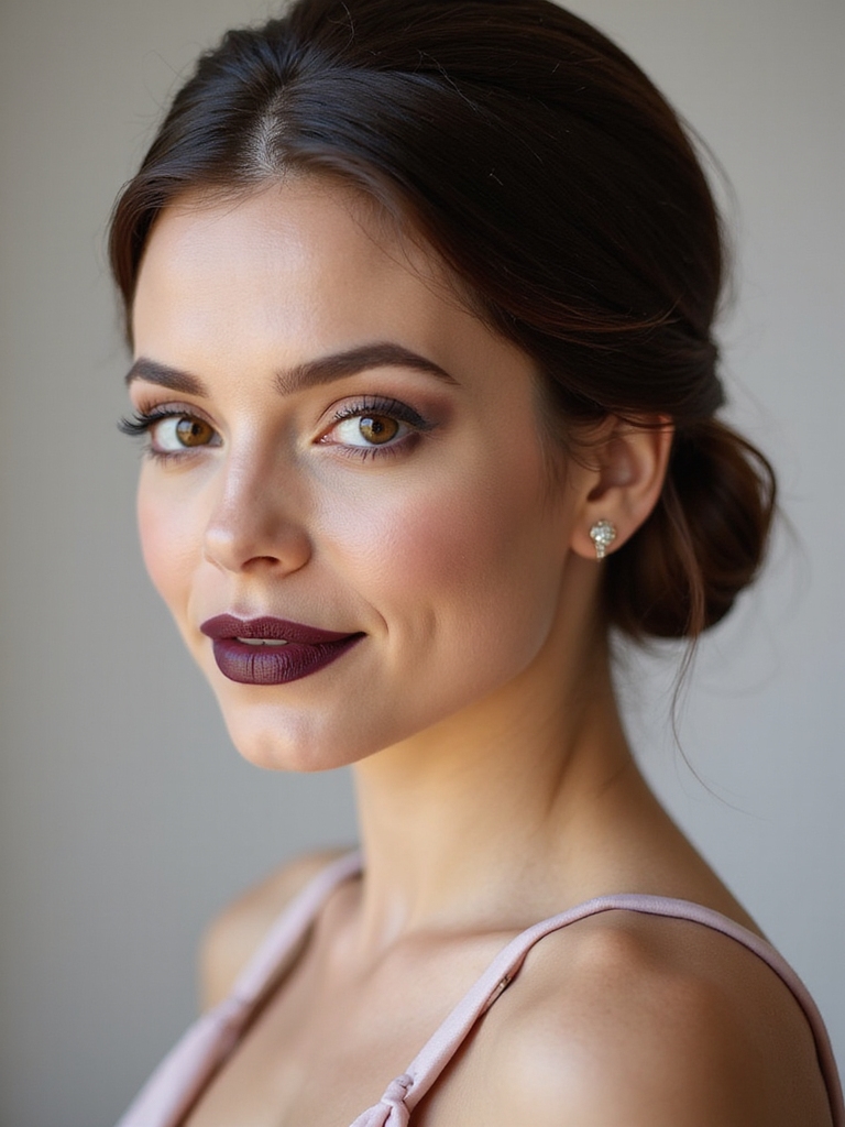 sleek low bun elegance