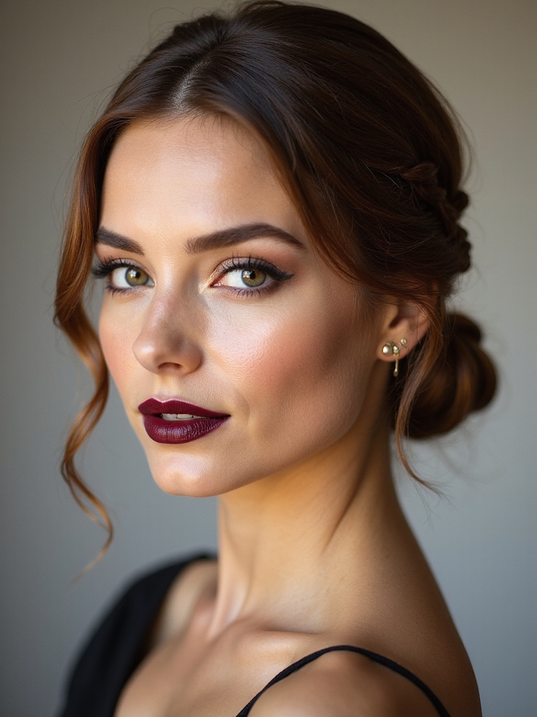 sleek low bun elegance