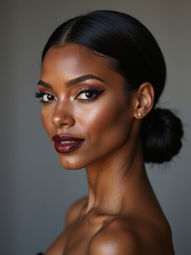 sleek low bun elegance