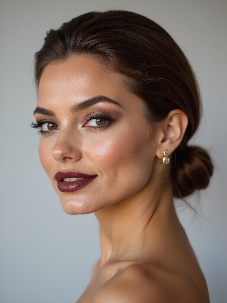 sleek low bun elegance