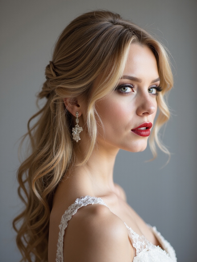 sleek low buns waves