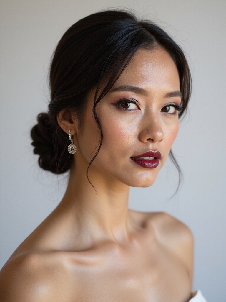 sleek low chignon elegance