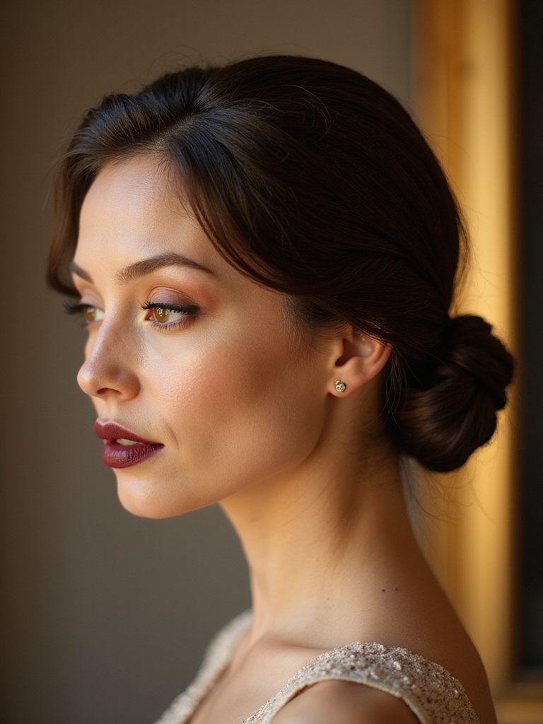 sleek low chignon tutorial