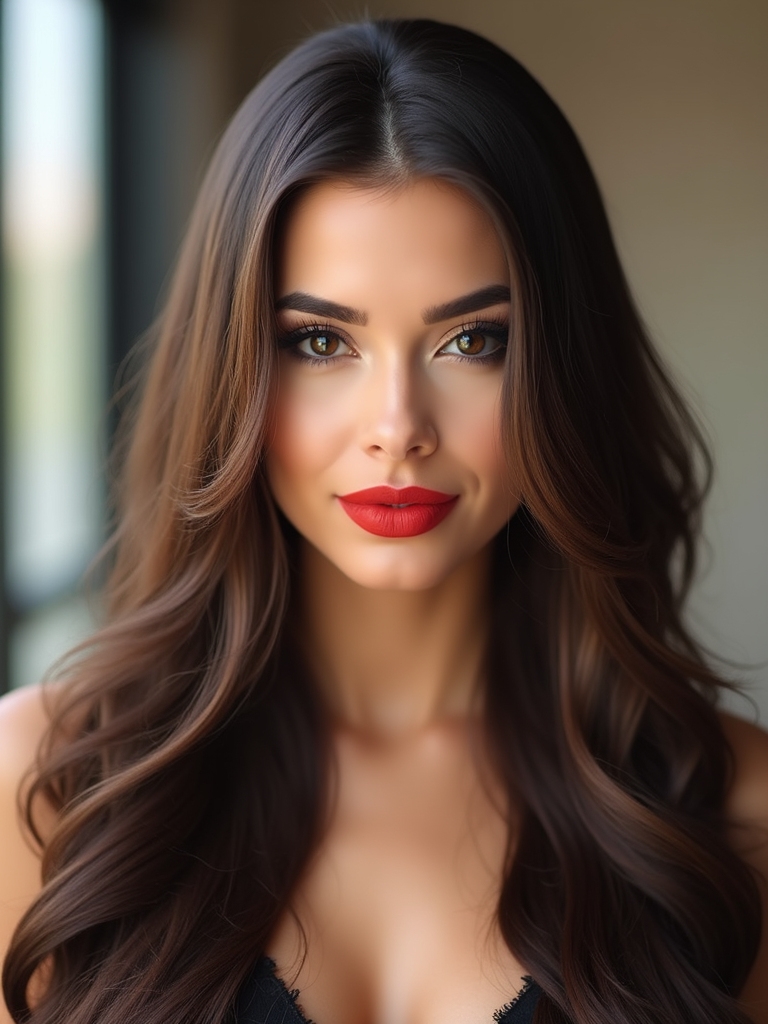 sleek low pinned straight elegance