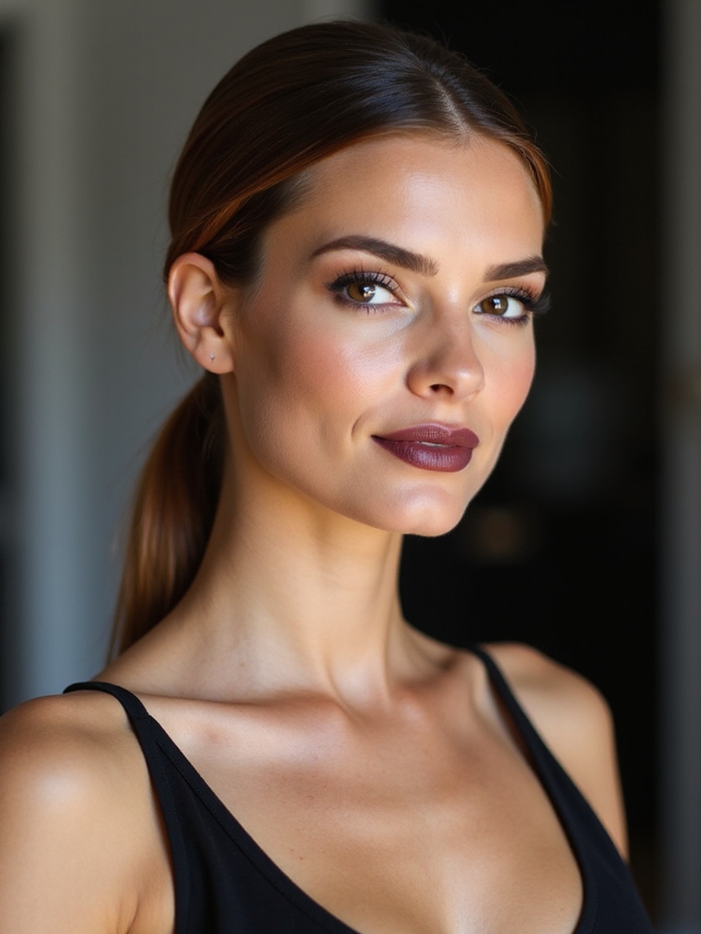 sleek low ponytail elegance