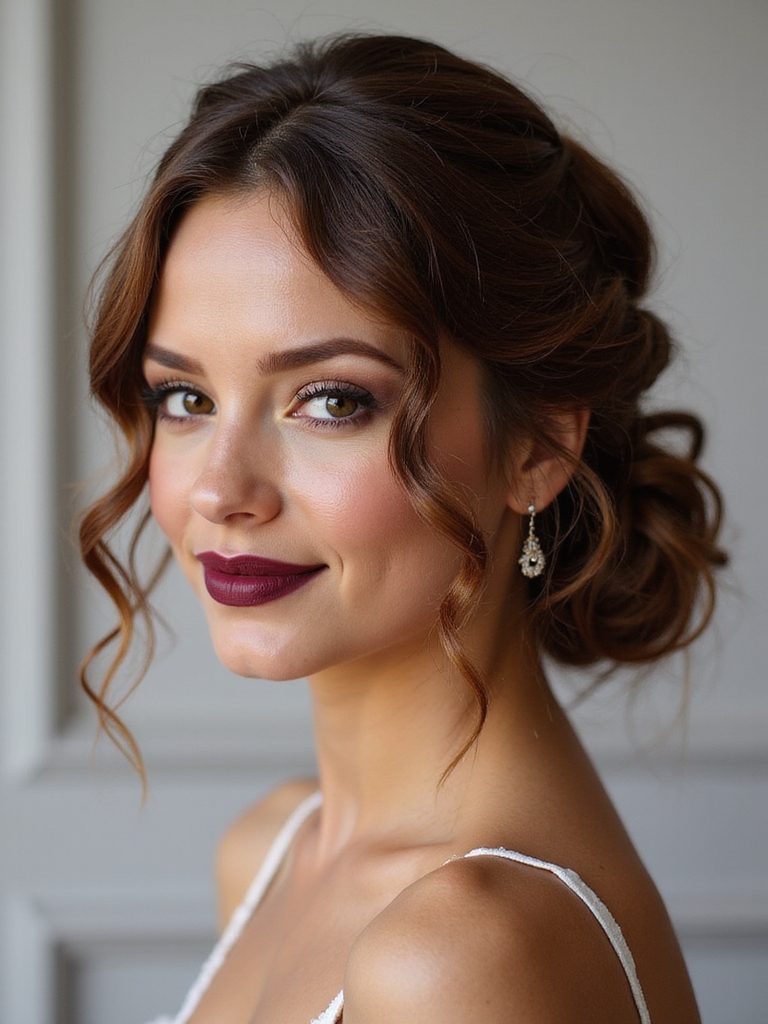 sleek low textured bun