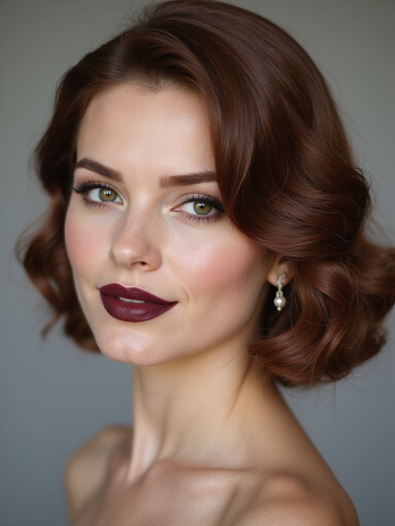 sleek low vintage chignon