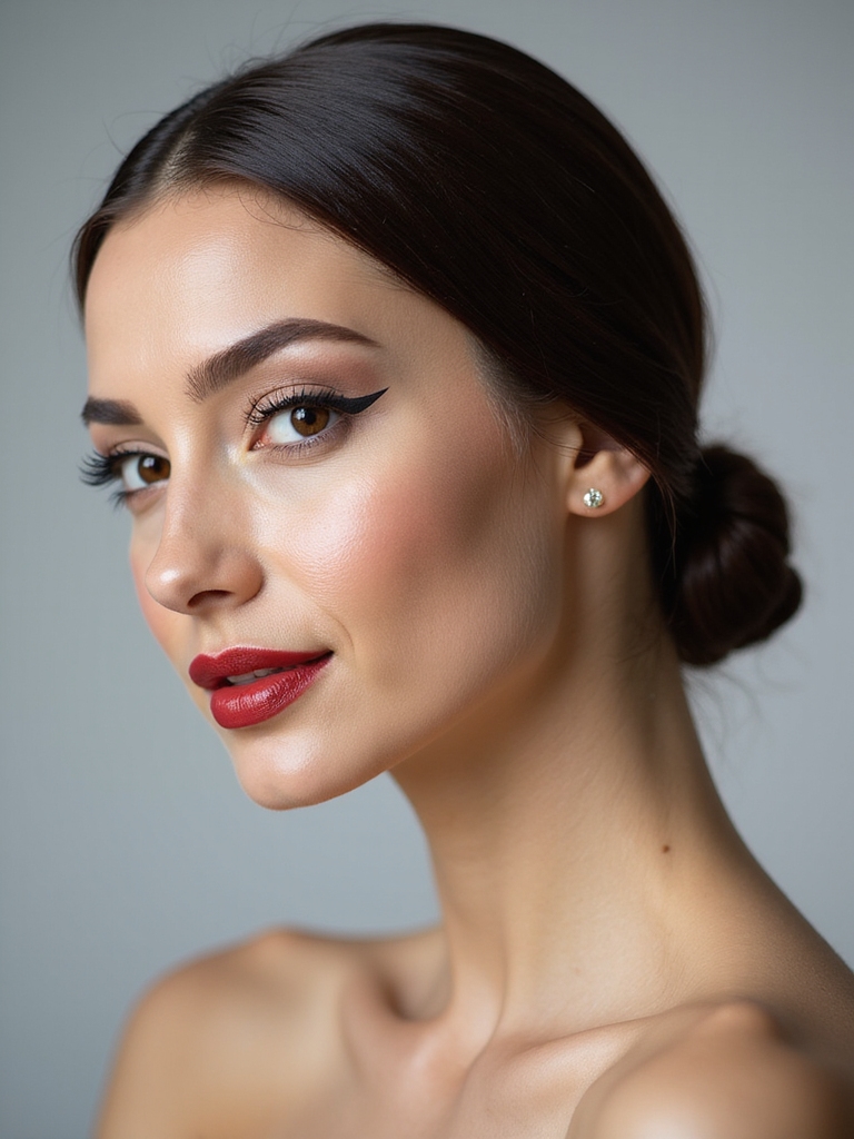 sleek modern elegant bun
