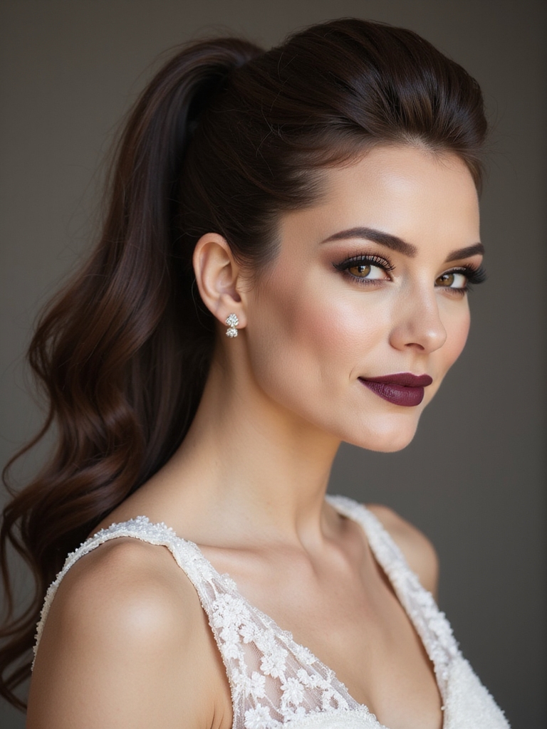 sleek modern elegant ponytail