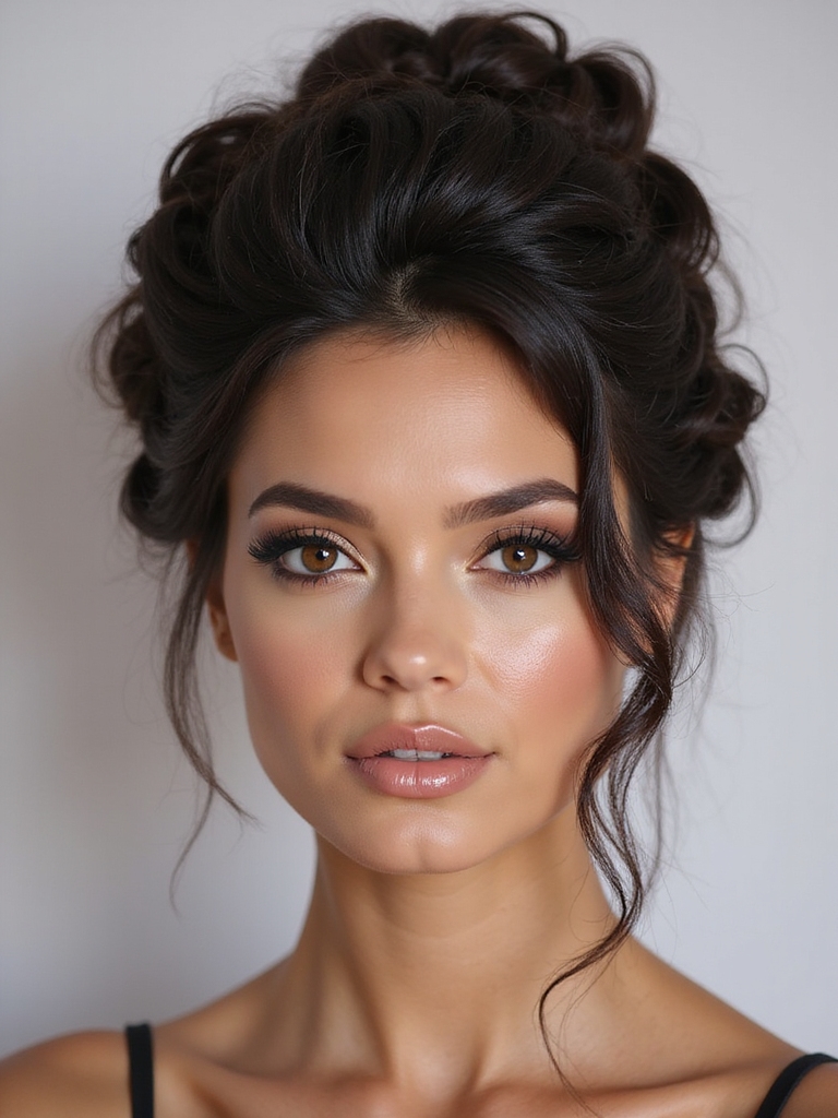 sleek polished bridal braided elegance