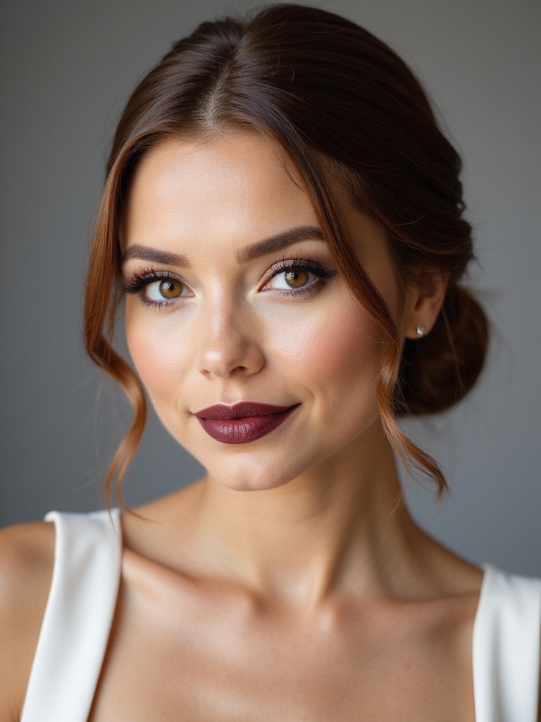 sleek polished low bun