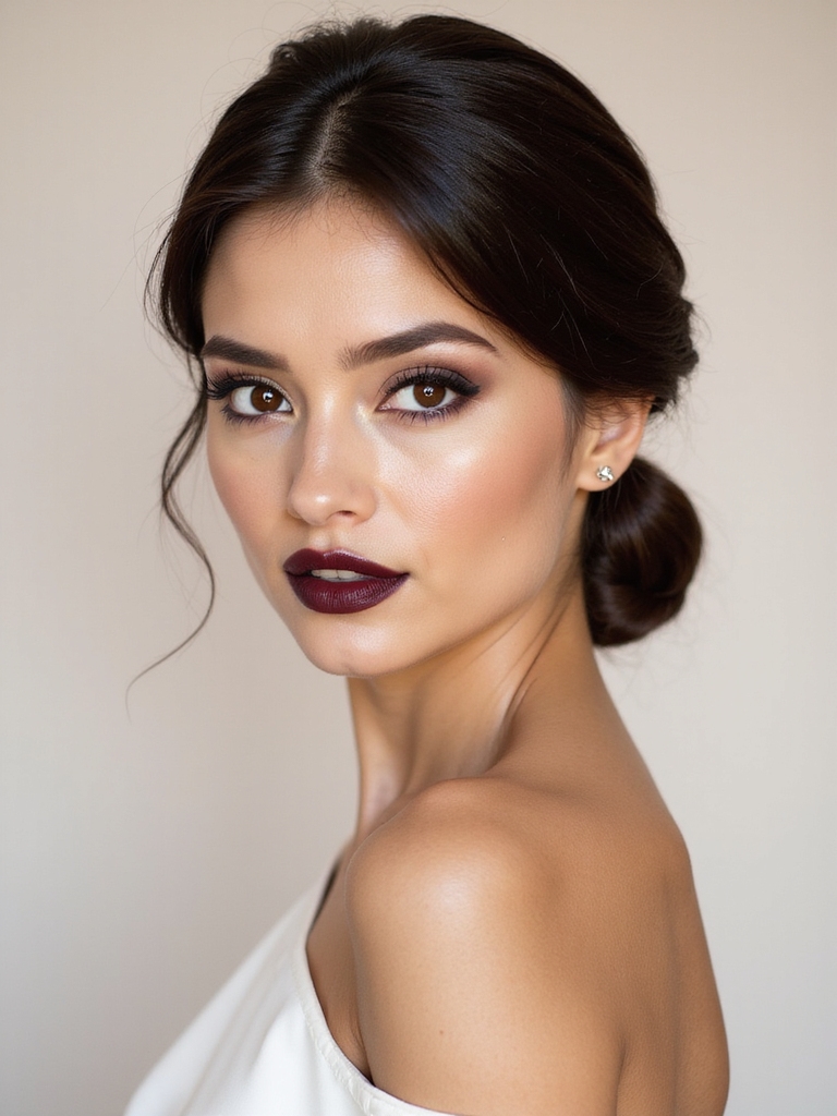 sleek sculpted low chignon