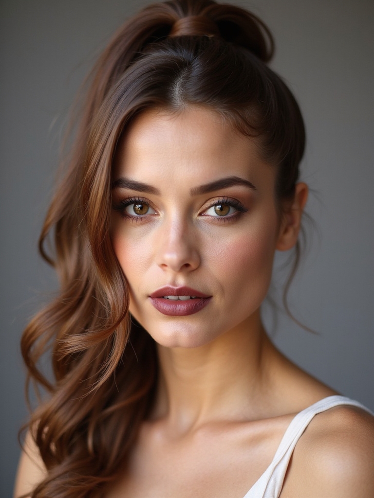 sleek voluminous high ponytail
