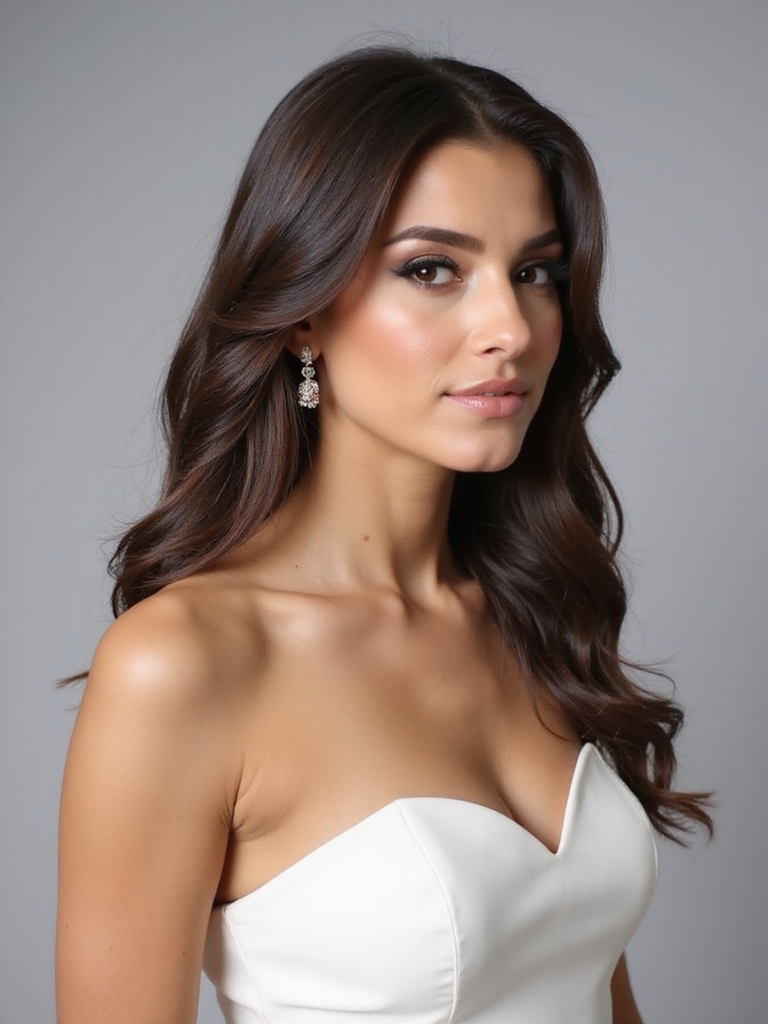 slimming textured voluminous bridal look