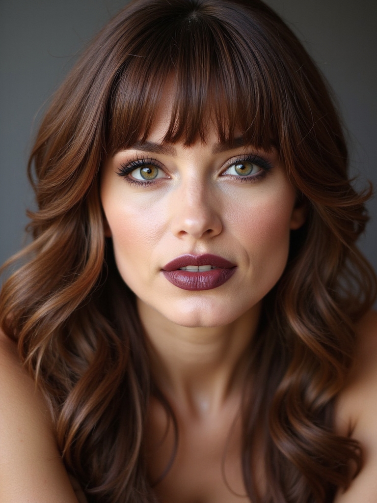 soft blunt fringe elegance