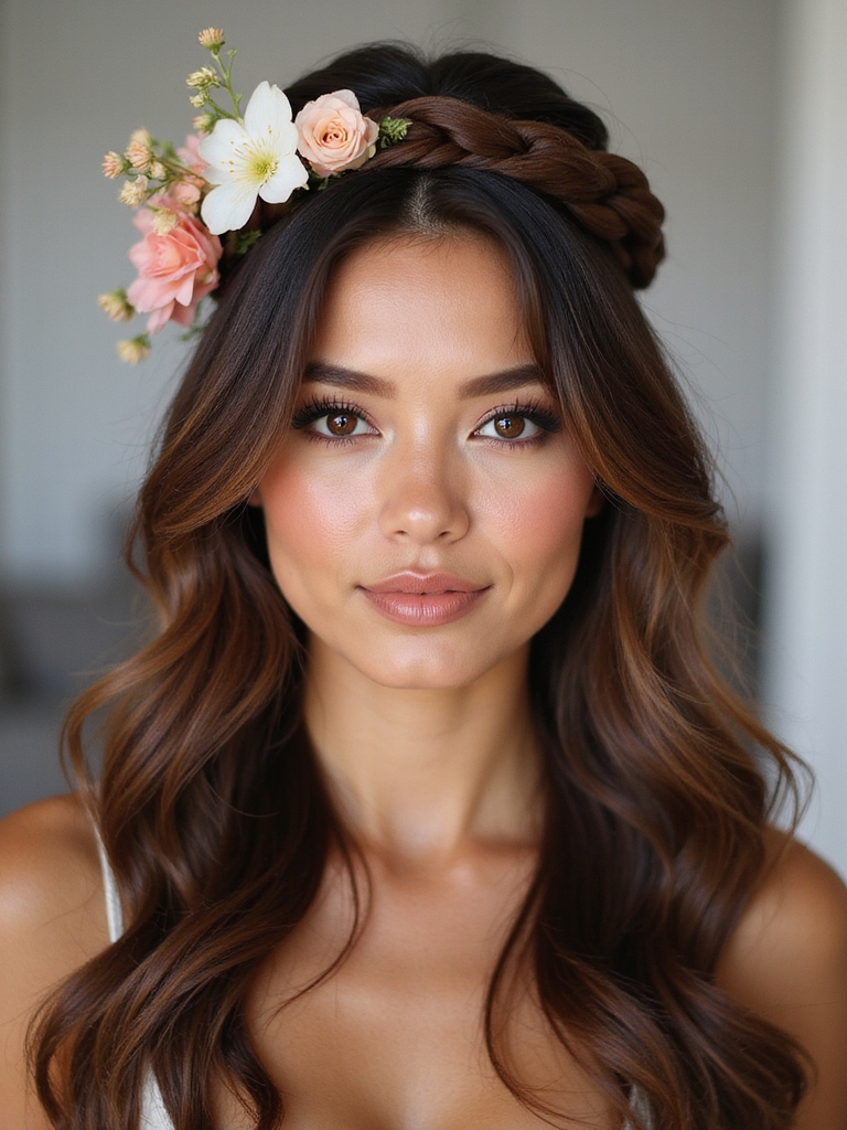 soft boho braided crown