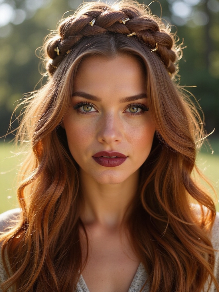 soft braided halo crown
