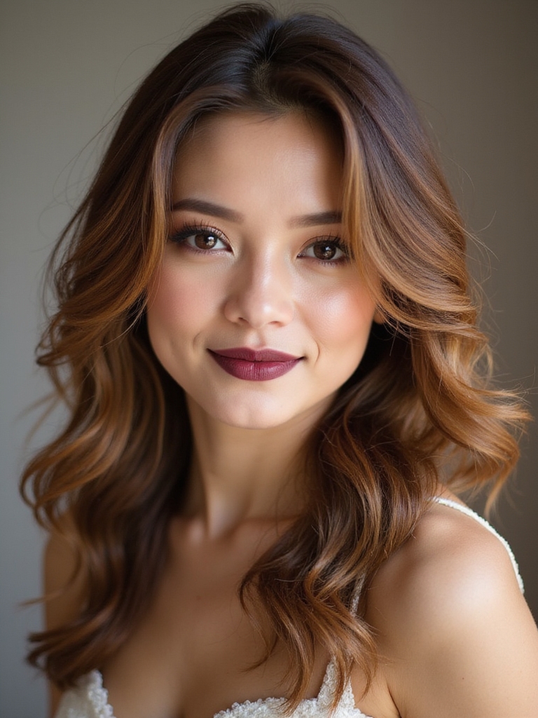 soft face framing romantic waves