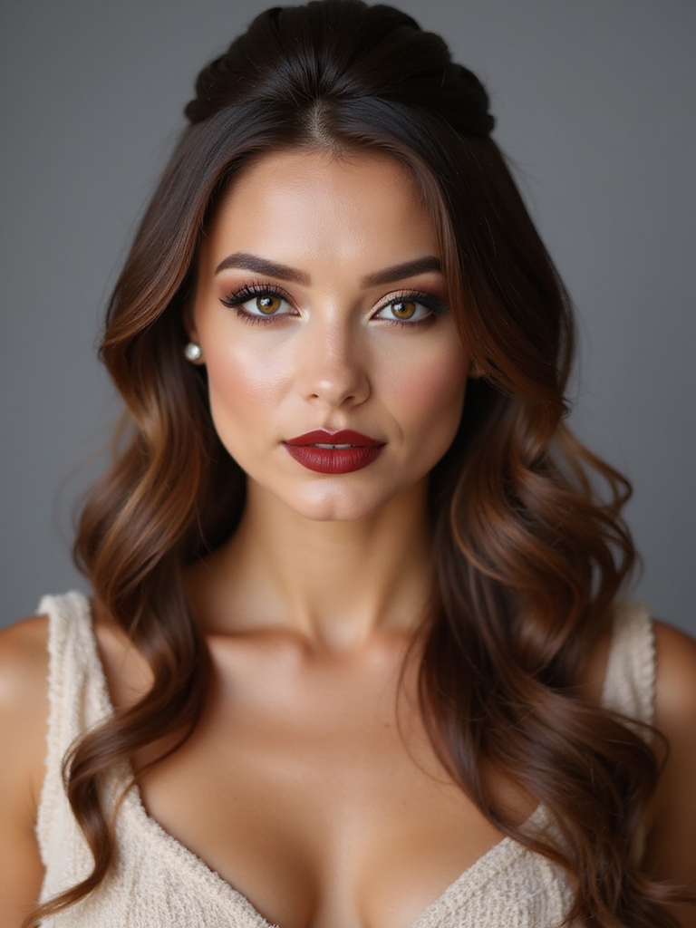 soft half up twisted volume
