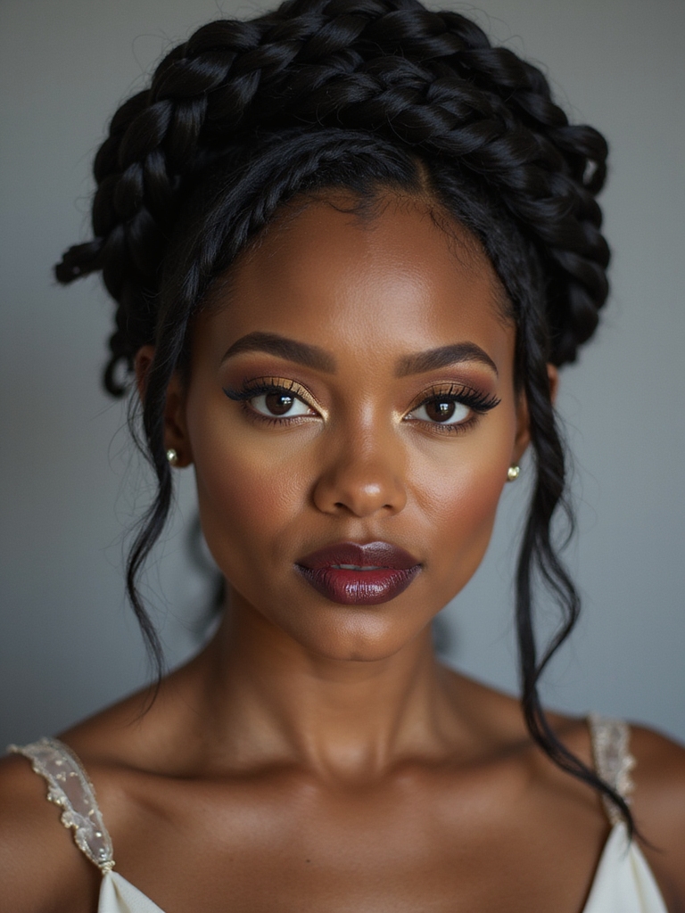 soft halo framing braided crown