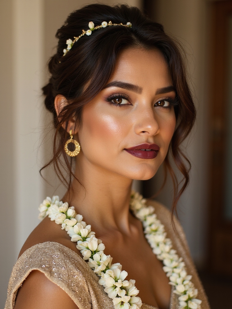 soft jasmine undone bridal bun