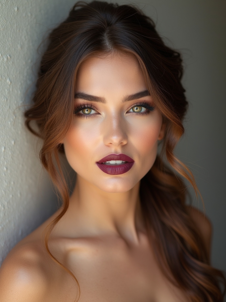 soft low chignon tendril elegance