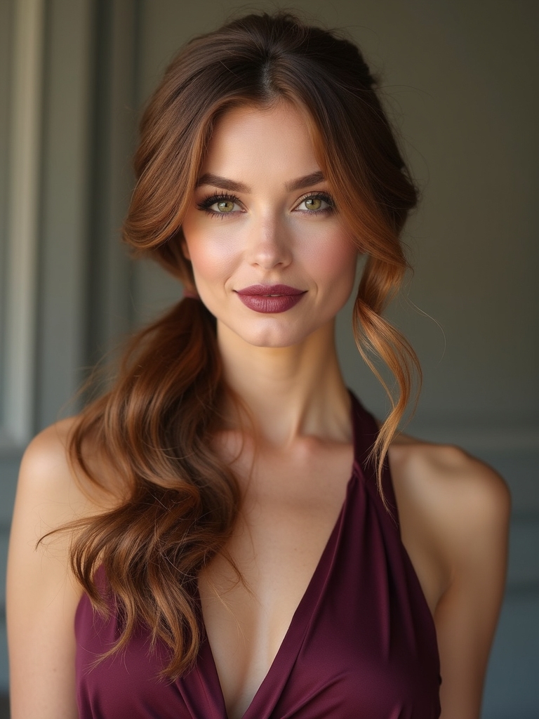 soft low ponytail ribbon
