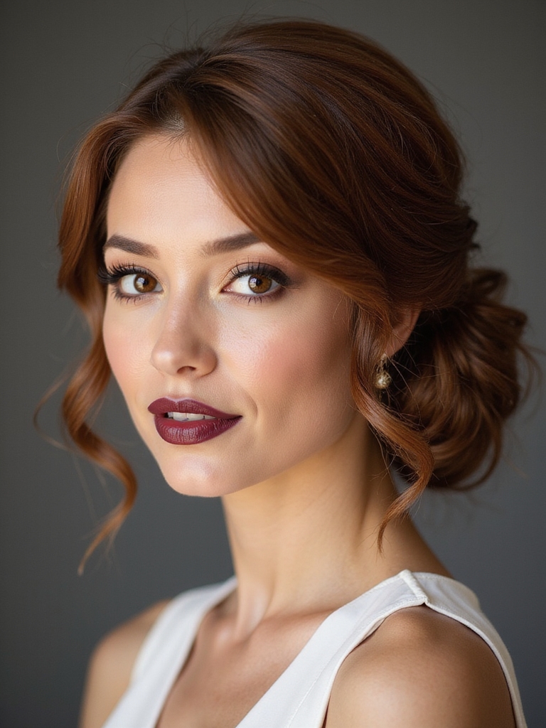 soft low romantic chignon