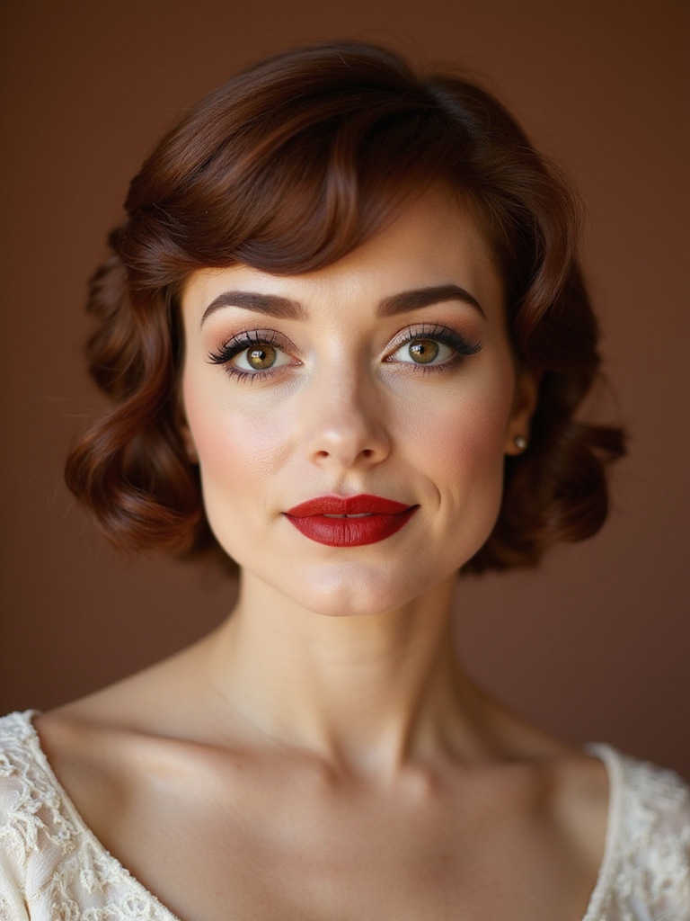 soft retro glam finger waves