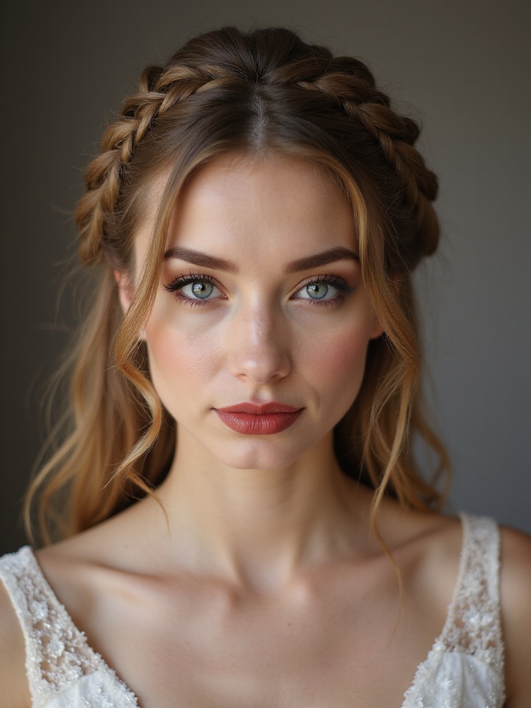 soft romantic cascading braids